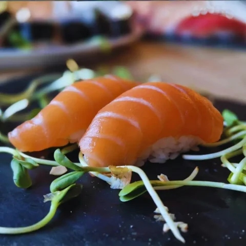 Nigiri Łosoś Hokkaido Sushi