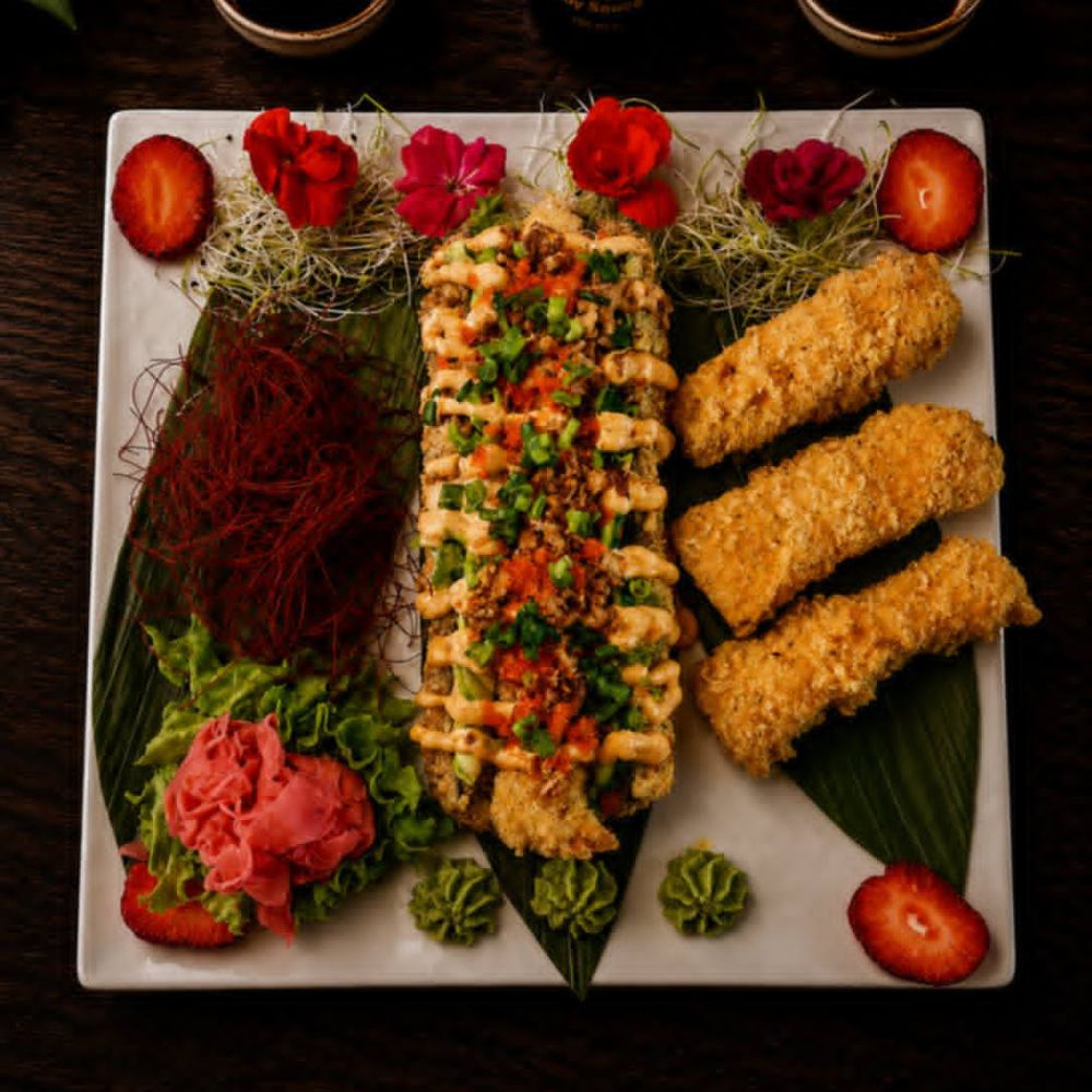 Hot Dog Sushi z łososiem w tempurze